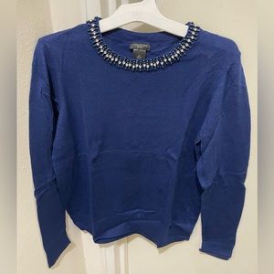 Ann Taylor embellished sweater, size LP